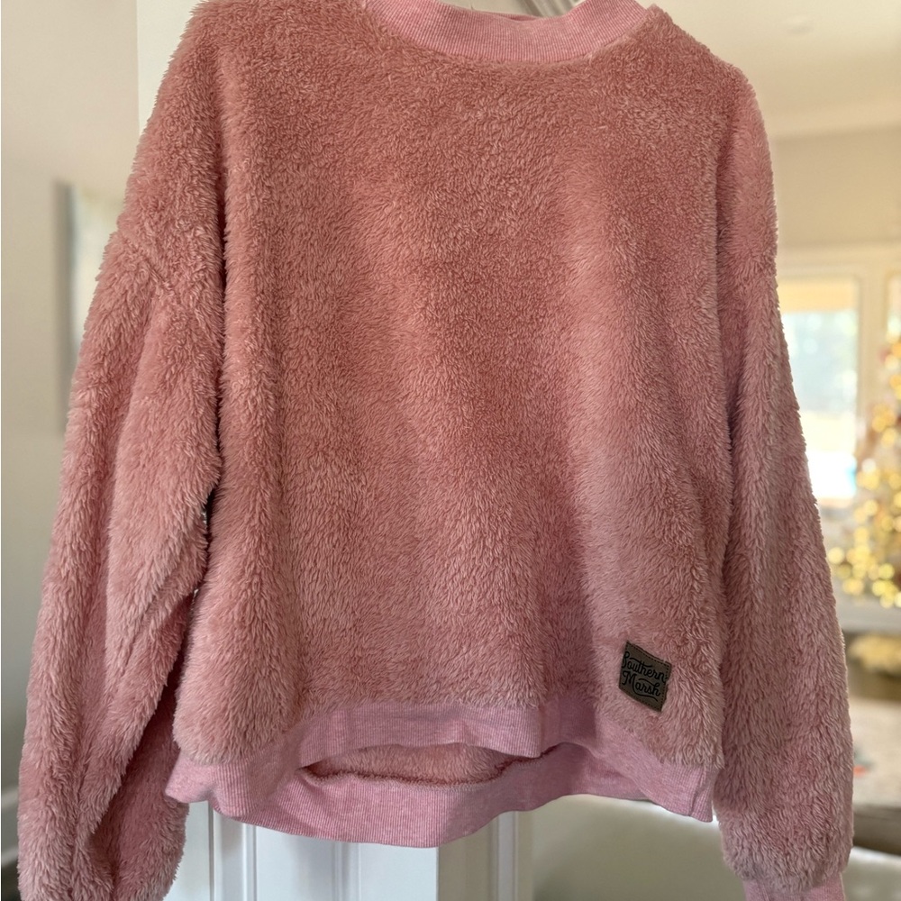 Southern Marsh Blush Fleece Pullover